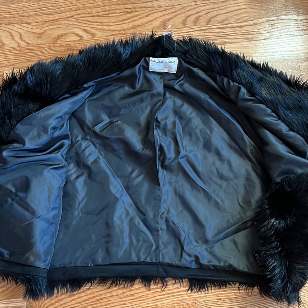 Free People- All Night Faux Fur Jacket Size Large NWT - Picture 12 of 15